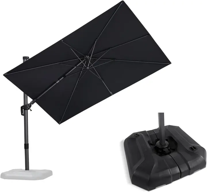10' x 6.5' Cantilever Patio Umbrella — Side-Tilt & 360° Rotate