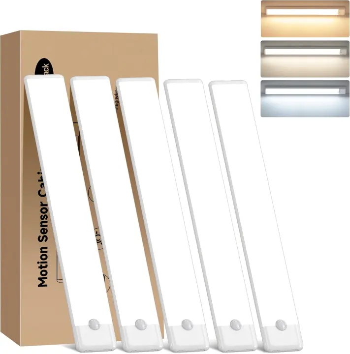 11.8-inch Motion-Sensing Under-Cabinet LED Light — 5-Pack
