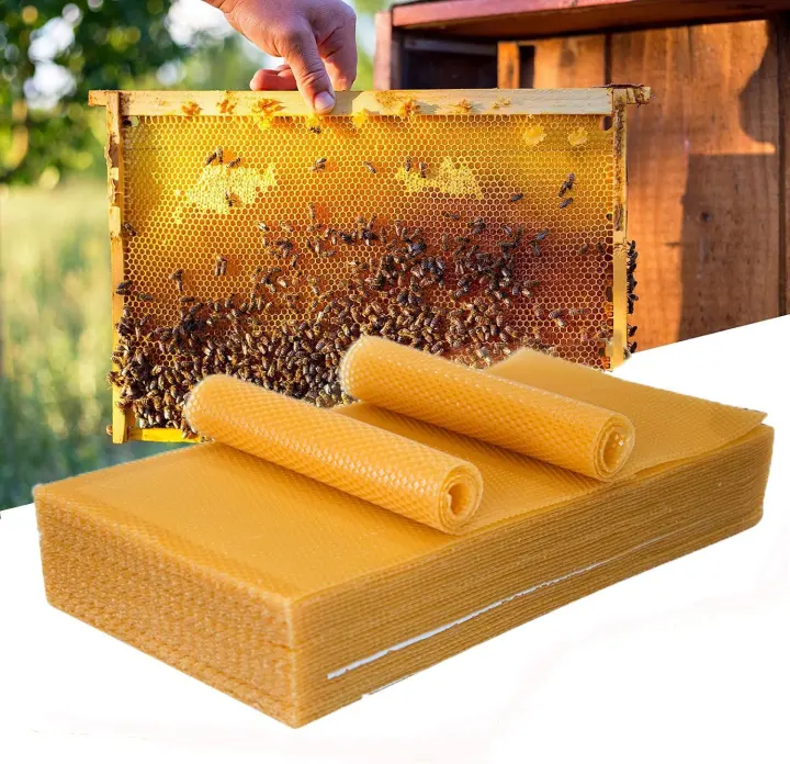 30-Pack Beeswax Foundation Sheets — Beehive & Candle Wax Sheets