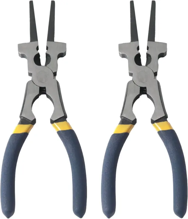 8-inch Welding Pliers (2-Pack) — MIG/Narrow-Nose with Non-Slip Grip