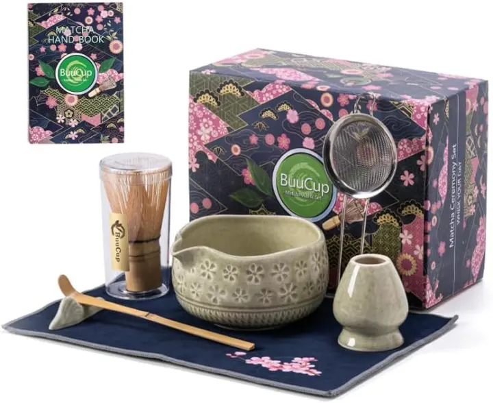 Ceramic Matcha Kit — 7-Piece Chawan Set with Tools