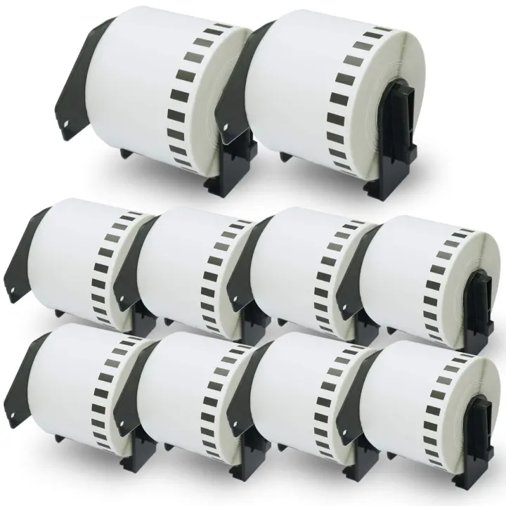 Compatible Continuous Label Rolls for Brother QL Printers — 2.4in x 100ft (10)