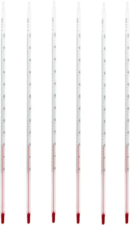 Deschem 6-Pack Borosilicate Glass Celsius Thermometers — 300mm
