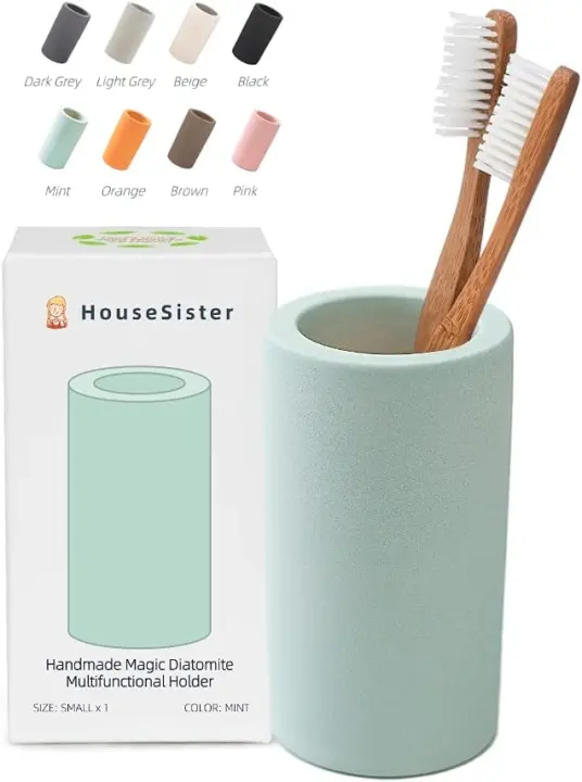 Fast-Drying Diatomite Toothbrush Holder — Compact Bathroom Organizer