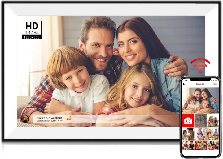 Frameo 10.1" Wi‑Fi Digital Photo Frame — IPS Touchscreen, 32GB