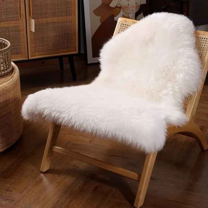 Genuine Australian Sheepskin Rug — Luxury Fluffy Lambskin Area/Seat Cover
