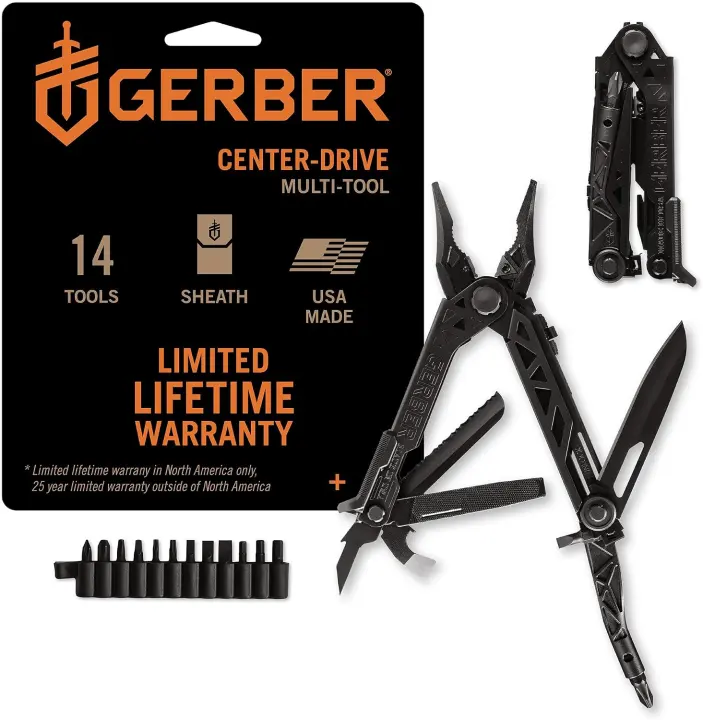 Gerber Center-Drive 16-in-1 Multitool — Center-Axis Pliers & 3.25-inch Blade