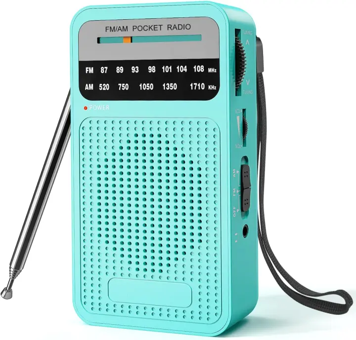 Goodes Portable AM/FM Radio — Battery-Operated Transistor Receiver