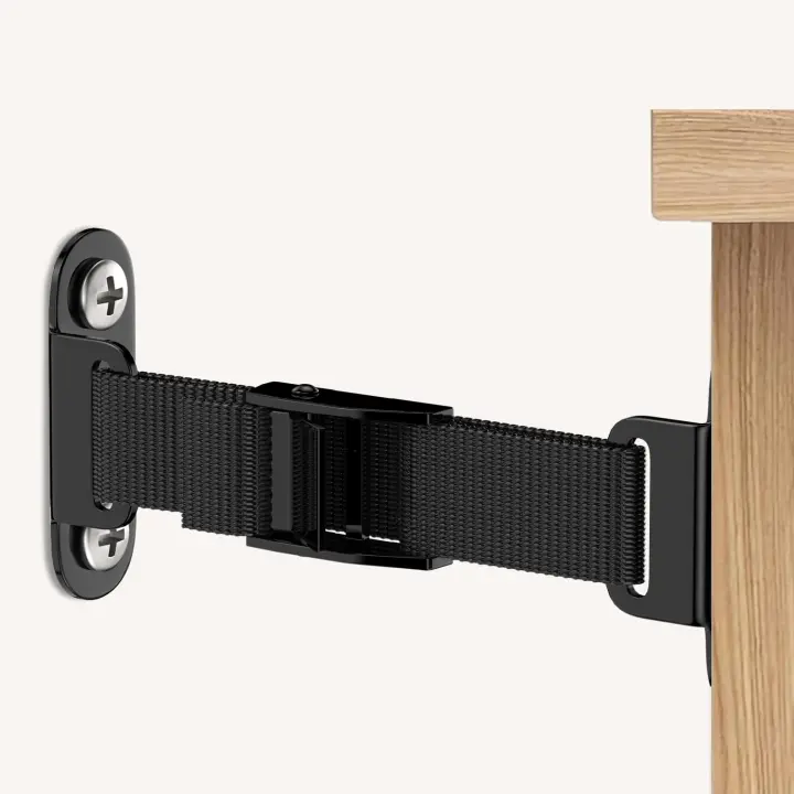 Heavy-Duty Anti‑Tip Furniture Anchors — Adjustable Wall Straps (2 Sets)