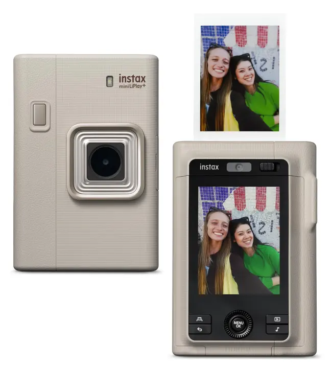 instax mini LiPlay+ Hybrid Instant Camera — Sand Beige