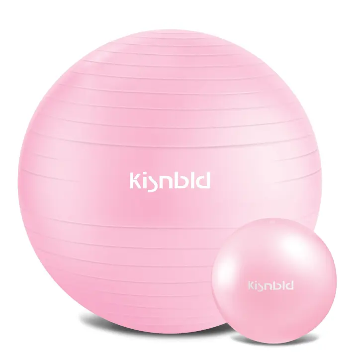 kisnbld Thick PVC Exercise Ball Set with Pilates Ball & Foot Pump