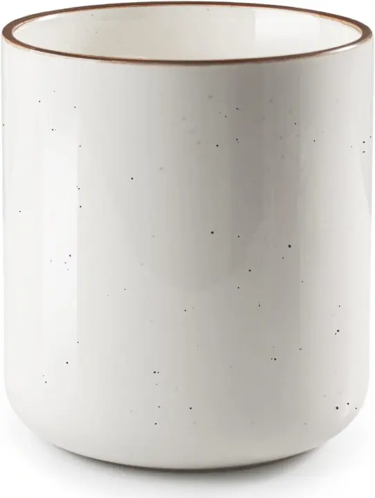 Large Ceramic Utensil Crock — 7.2 in Countertop Organizer
