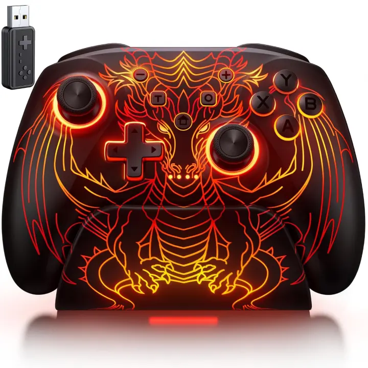 PC Gaming Controller with Hall Effect Joysticks & Charging Dock