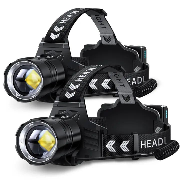 Rechargeable LED Red-Light Headlamp (2-Pack) — High-Output Headlamp