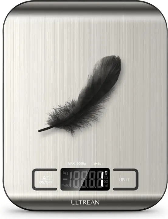 Ultrean Digital Food Scale — Slim 304 Stainless Steel Kitchen Scale